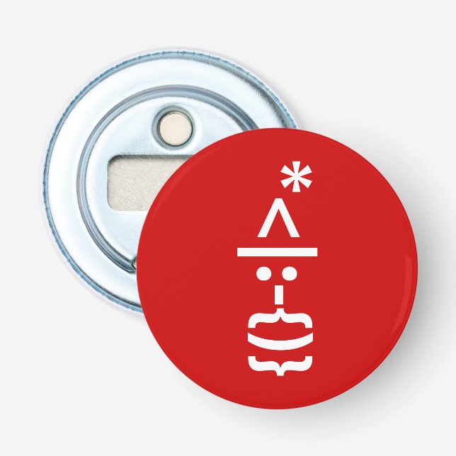 Décapsuleur Le Père Noël avec la barbe Émoticon de Noël (Devant)