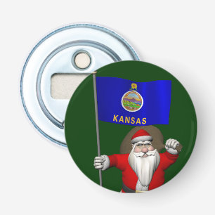 Décapsuleur Le Père Noël Avec L'Enseigne Du Kansas