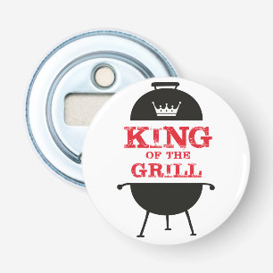 Décapsuleur Le Roi Du Grill, Blanc Noir Couronne Rouge