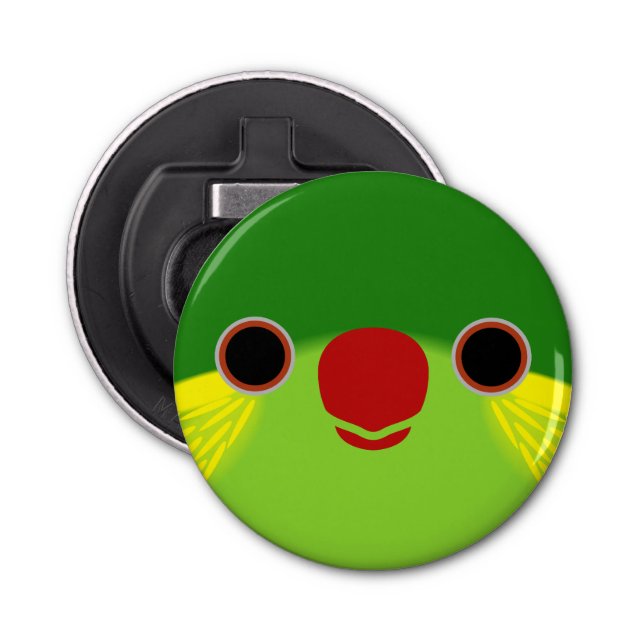 Décapsuleur Le visage d'une loriette à flanc rouge (Devant)