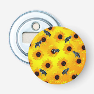 Décapsuleur "Les grenouilles et les tournesols : un Motif de l