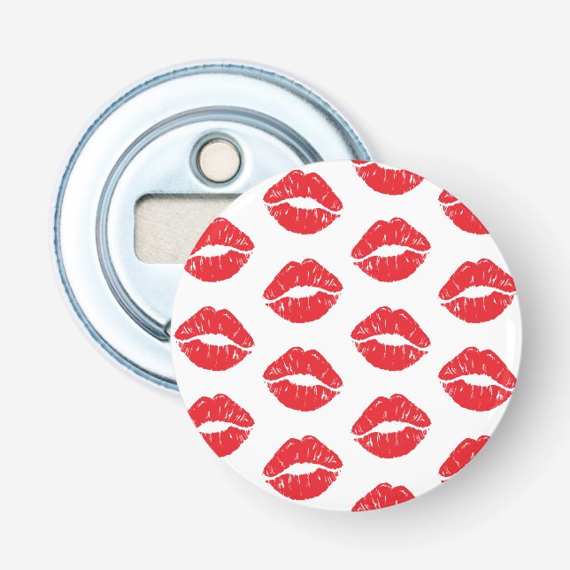Décapsuleur Lèvres Rouges, Rouge À Lèvres, Baiser, Motif Des L (Devant)