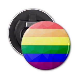 Décapsuleur LGBT drapeau arc-en-ciel lignes motif de maillage 