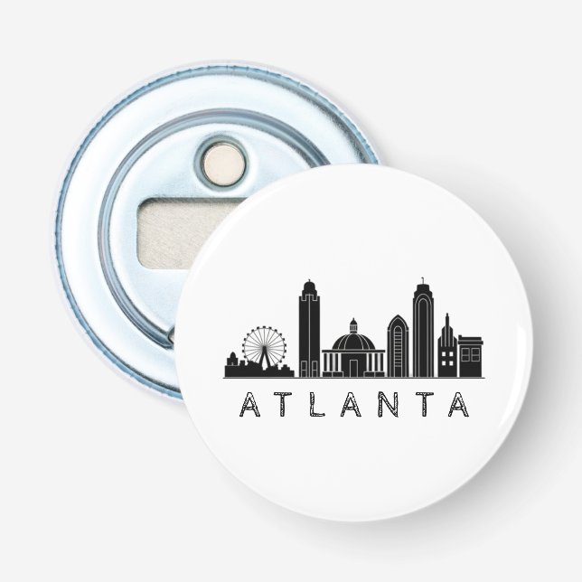 Décapsuleur Ligne aérienne stylisée moderne Atlanta Georgia (Devant)