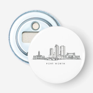 Décapsuleur Ligne artistique minimaliste de la skyline de Fort