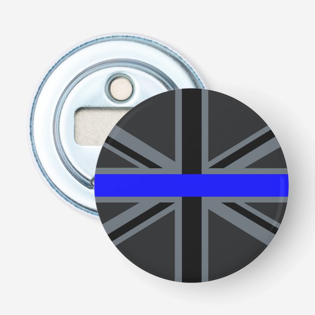 Décapsuleur Ligne bleue mince Union Jack (Devant)