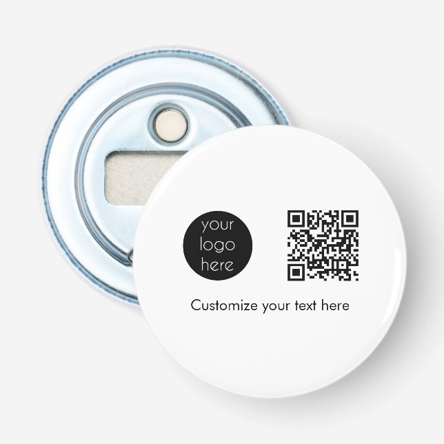 Décapsuleur Logo d'entreprise Code QR promotionnel Texte (Devant)
