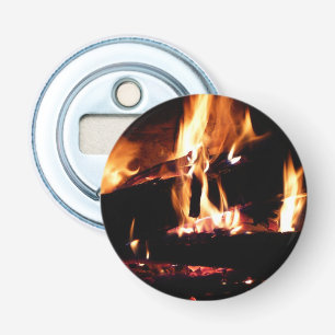 Décapsuleur Logs dans la cheminée Photographie de feu chaud