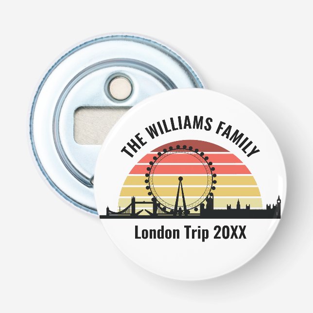 Décapsuleur Londres Angleterre Sunset Custom Family Trip (Devant)