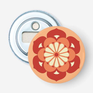 Décapsuleur Lotus Flower Mandala, Pastel Orange et Mandarin