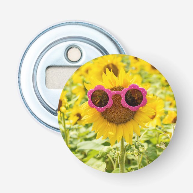 Décapsuleur Lunettes De Soleil Sur Tournesol (Devant)