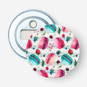 Décapsuleur Macarons Pâtisserie française avec baies Motif