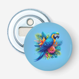 Décapsuleur Macaw tropicale bleue et colorée