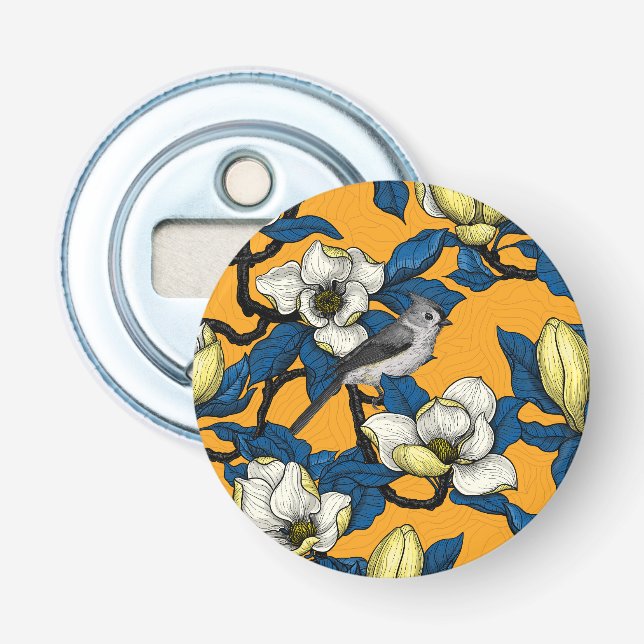 Décapsuleur Magnolia en floraison et oiseau de tireur 3 (Devant)