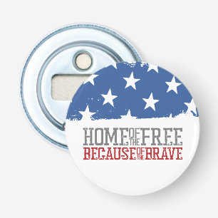 Décapsuleur Maison des libres grâce aux braves drapeau américa