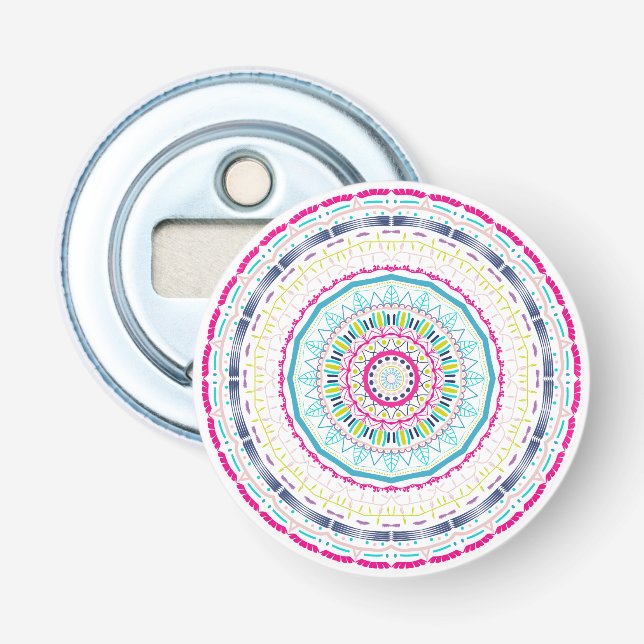 Décapsuleur mandala coloré (Devant)