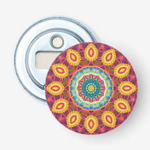 Décapsuleur Mandala Floral Abstrait Coloré Lumineux