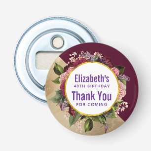 Décapsuleur Marbre d'or et fleurs de Bourgogne Anniversaire Fa