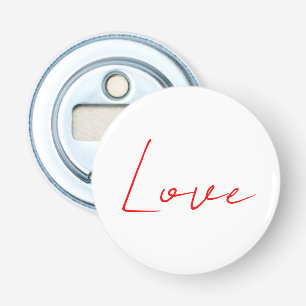 Décapsuleur Mariage Amour Nom écriture manuscrite Blanc Rouge