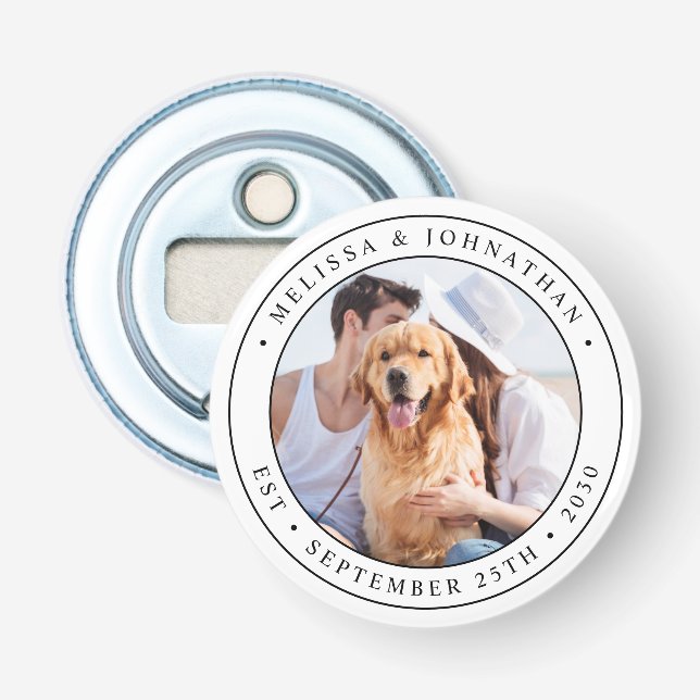 Décapsuleur Mariage photo personnalisé (Devant)