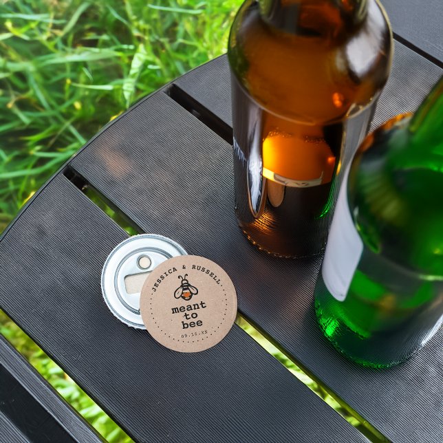 Décapsuleur Mariage Rustique Meant To Bee (Rustic Meant To Bee Wedding Bottle Opener)