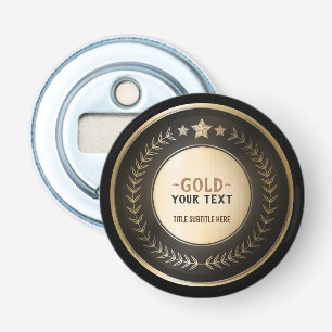 Décapsuleur MÉDAILLE DIY IMPRESSION PERSONNALISÉE Or #1 Champi