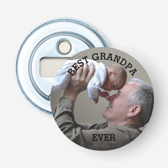 Décapsuleur Meilleur Grand-Père Jamais Photo Personnalisée Cré (Devant)