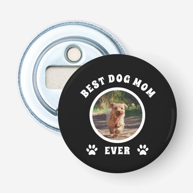 Décapsuleur Meilleure maman de chien jamais personnalisée Phot (Devant)