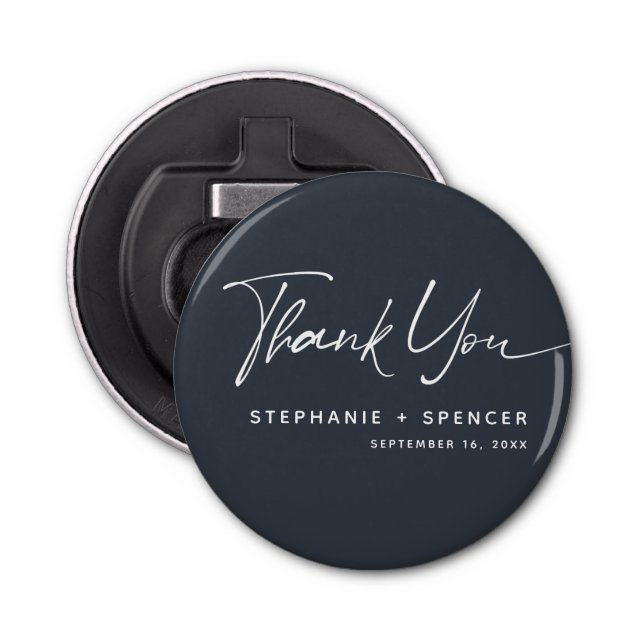 Décapsuleur Merci de Mariage de calligraphie moderne simple (Devant)