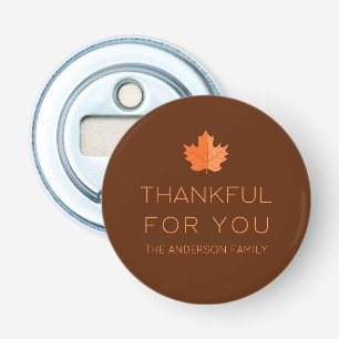 Décapsuleur Merci Pour Vous Thanksgiving minimaliste moderne