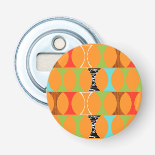 Décapsuleur Mid Century Moderne Orange Motif Bottle Opener