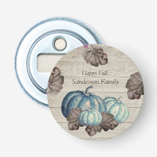 Décapsuleur Mignon Bois Gris Automne Chute Citrouille Bleue Ro