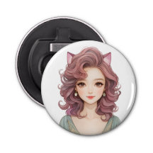 mignonne fille anime avec des oreilles de chat