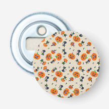 Mignons citrouilles d'Halloween et motif de chats 
