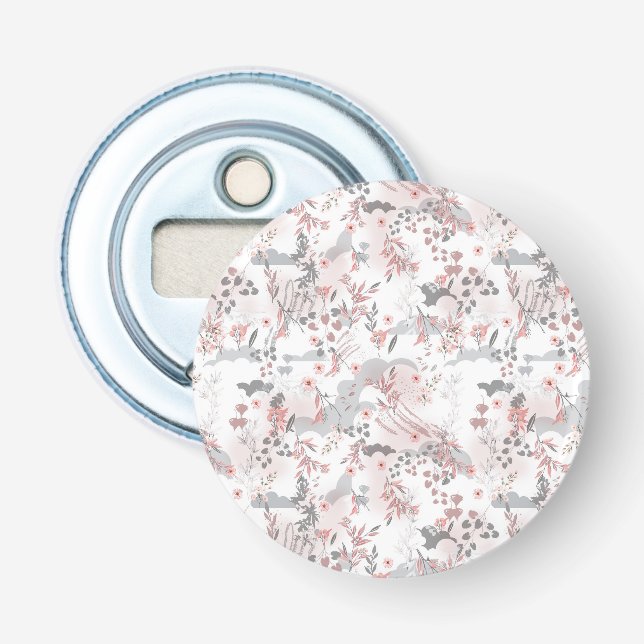 Décapsuleur Modèle floral numérique sur les tons pastel (Devant)