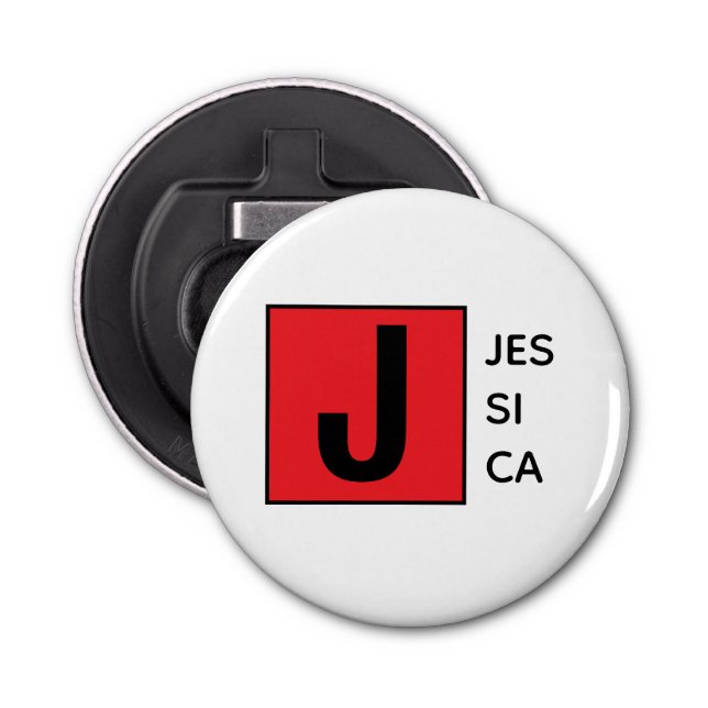 Décapsuleur Modern Elegant Plain Professional Name Monogram (Devant)