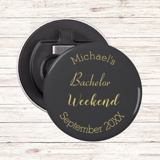 Décapsuleur Moderne minimaliste Gris et Gold Bachelor Party