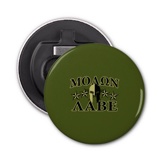 Décapsuleur Molon Labe Casque spartiate 5 étoiles (Devant)