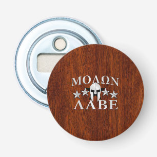 Décapsuleur Molon Labe Casque spartiate 5 étoiles Style acajou