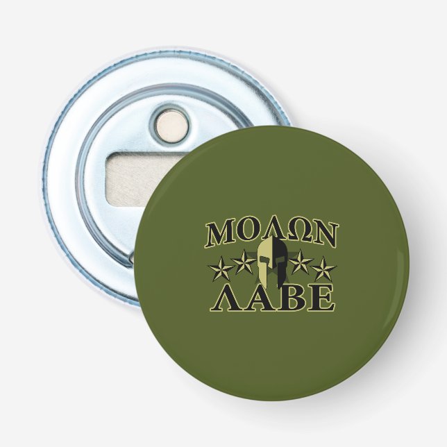 Décapsuleur Molon Labe Spartan 5 étoiles Olive Green (Devant)