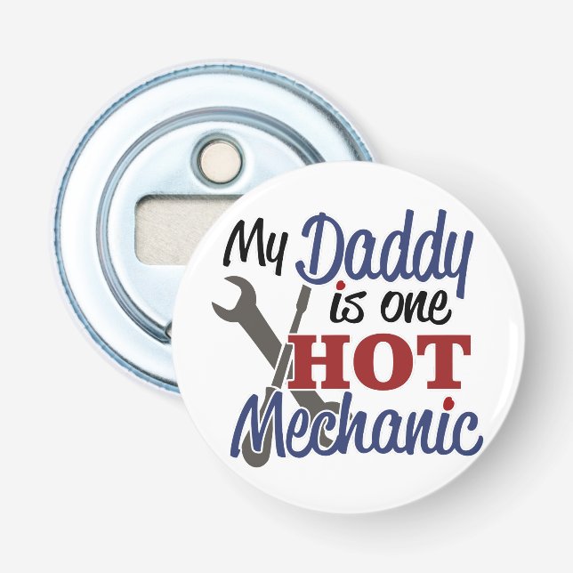 Décapsuleur Mon papa est un mécanicien de chauffage (Devant)