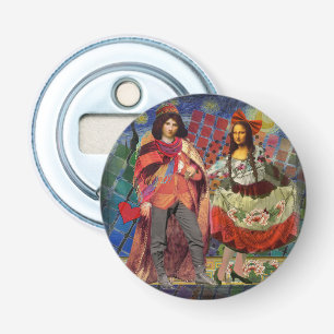 Décapsuleur Mona Lisa Romantique Drôle Colorée Création Artist