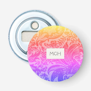 Décapsuleur Monogramme botanique arc-en-ciel vintage William M