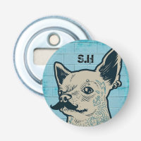 Monogramme de graffiti Mustache Chihuahua