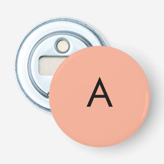 Décapsuleur Monogramme de lettre personnalisé pêche 
