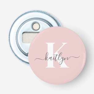 Décapsuleur Monogramme élégant rose poudré gris