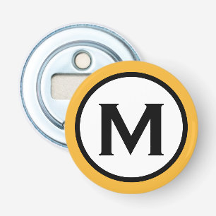 Décapsuleur Monogramme jaune moutarde moderne