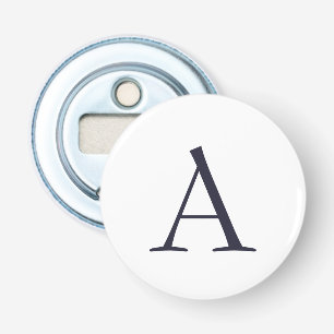 Décapsuleur Monogramme moderne élégant bleu clair initial
