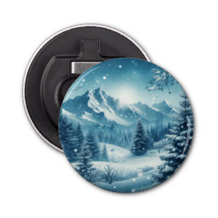 Décapsuleur Montagne d'hiver de neige