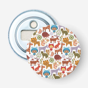 Décapsuleur Motif abstrait d'enfant et d'animaux